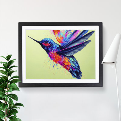 Hummingbird Splatter Vol.2 Abstract - Single Picture Frame Painting