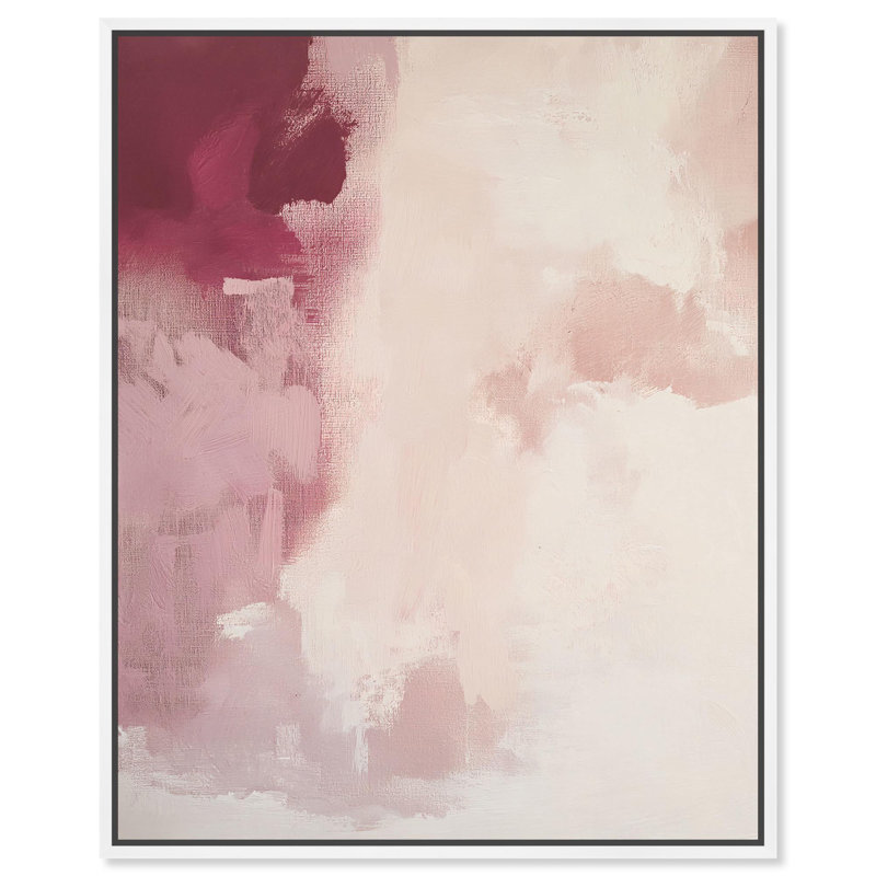 «Rose Mist III» par Art Remedy, H 24 po x l 30 po, Cadre noir