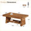 Table basse rectangulaire en bois massif, centre de 47 pouces en bois véritable avec rangement-768045652