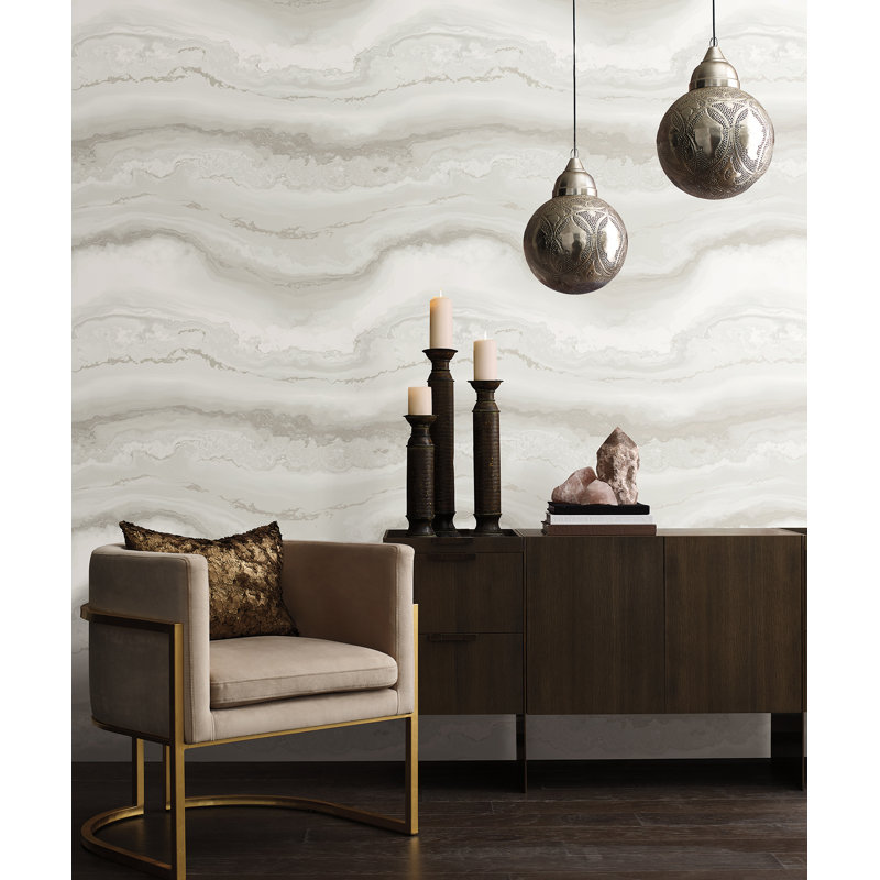 Papier peint adhésif Bobbilynn Premium, Gris sel