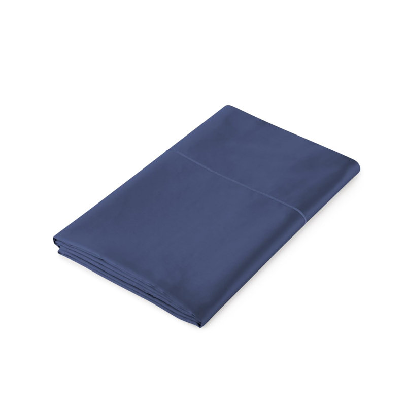 Certified Organic Queen Flat Sheet Only - 100% Organic Cotton Sheets With Luxurious Soft And Breathable 500 Thread Count Sateen Weave Finish - Gots & Fairtrade Certified (Navy, Queen)