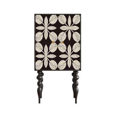 Modern simple living room tall feet decor cabinet