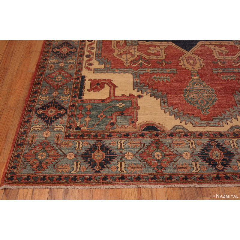 Tapis moderne tribal persan de conception unique Bakachaish unique en son genre