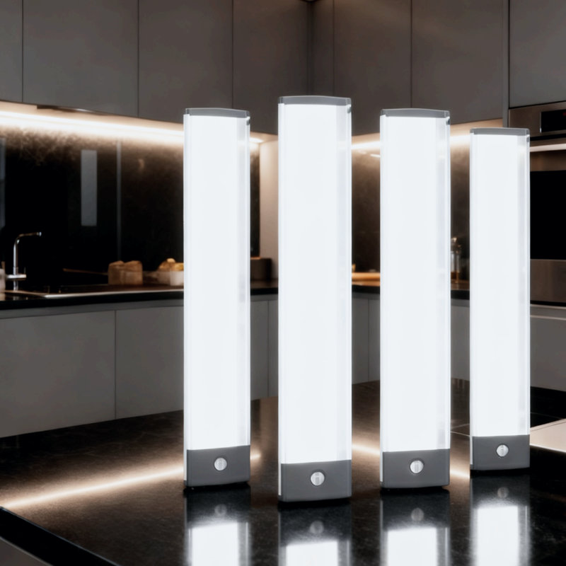 Capteur de mouvement portatif sans fil à DEL, lumière froide rechargeable de 8 pouces, Lumière froide