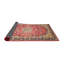 Tapis rouge/vert/brun traditionnel Tilton-341702392