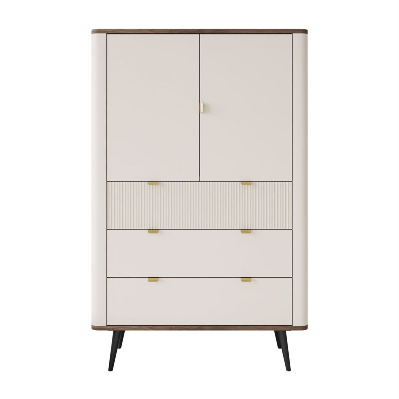 90cm Sideboard, cashmere / walnut