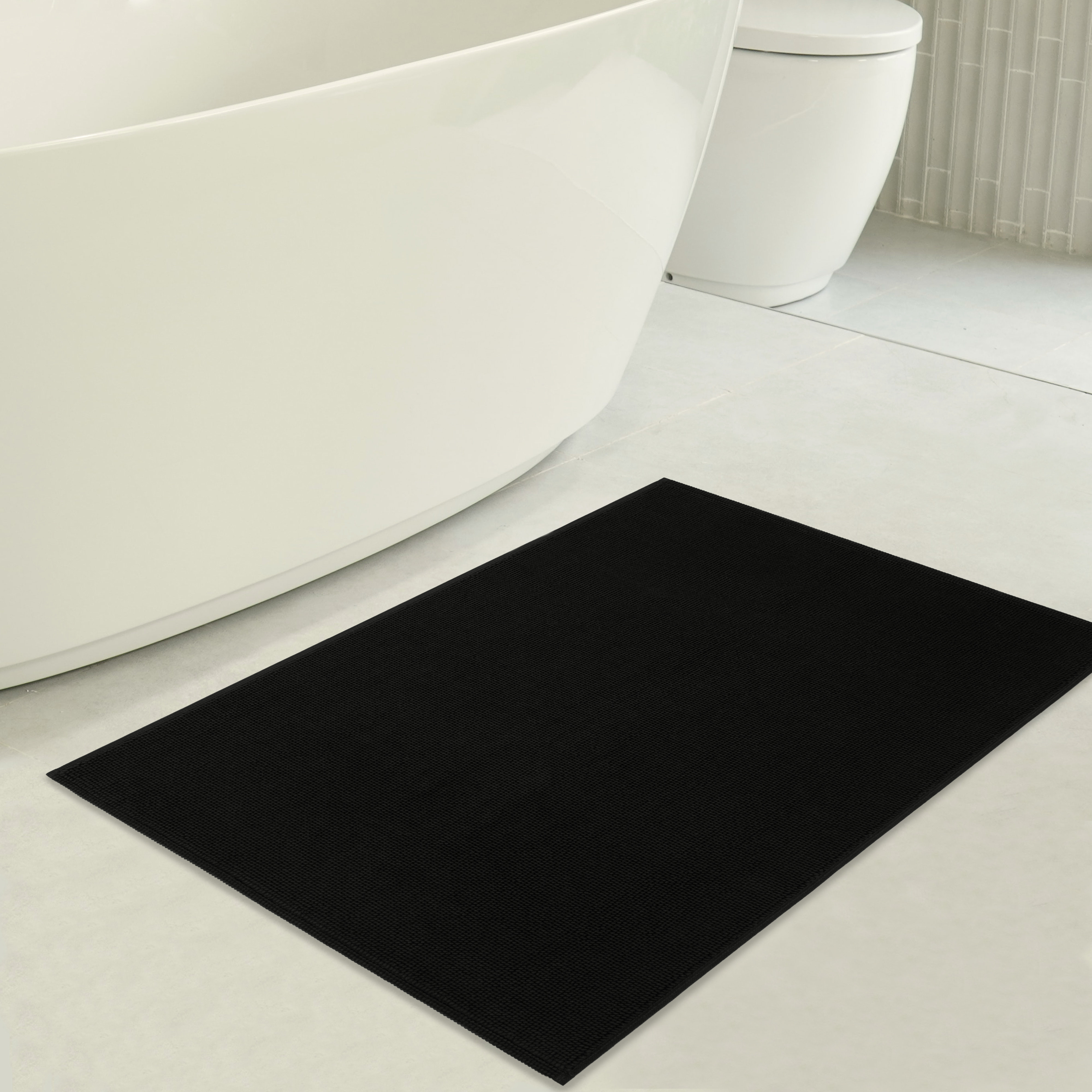 Super Absorbent Bathroom Mat, Non Slip Soft Wrinkle Free Bathroom