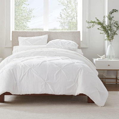 Ensemble de housse de couette plissée hypoallergénique et ultra douce