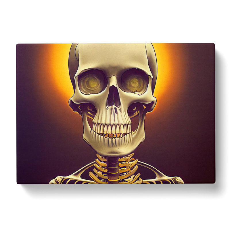 Dazzling Skull Of A Man - Wrapped Canvas, 35cm H x 50cm W x 3cm D