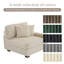 Upholstered Side Chair with Footstool-267339694