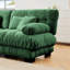 Canapé modulaire Cloud Couch pour le salon, canapé 2 places en chenille avec 2 coussins lombaires et 2 coussins décoratifs, canapé rembourré à accoudoirs larges avec repose-pieds convertible-1560391147