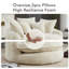 Chaise de canapé ronde surdimensionnée de 55 pouces sans os, fauteuil d'appoint simple rembourré doux pour le salon chambre à coucher-507557286