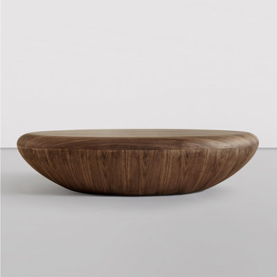 Modern minimalist wooden coffee table
