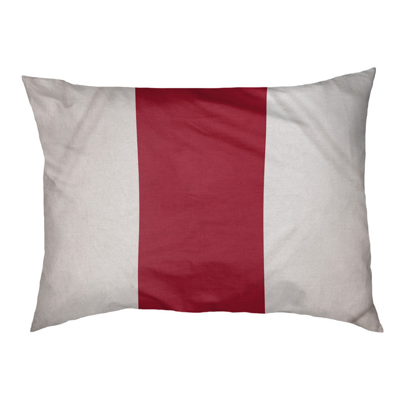 Coussin pour chien Denver, Moyen (H 6,5 po x l 40 po x P 30 po), Blanc /Rouge