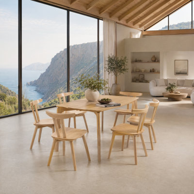 Dunleavy Opal Nordic 7-Piece Dining Table Set