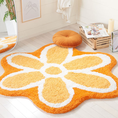 Tapis ivoire / orange Karroll Novelty 902