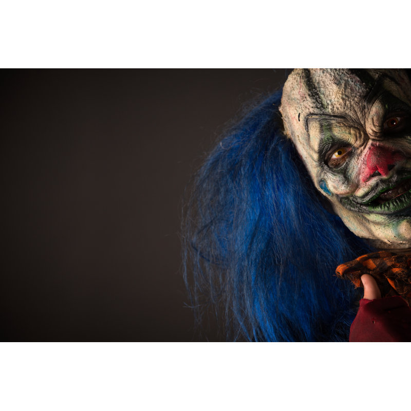 Portrait de clown effrayant par Inhauscreative, H 12 po x l 18 po