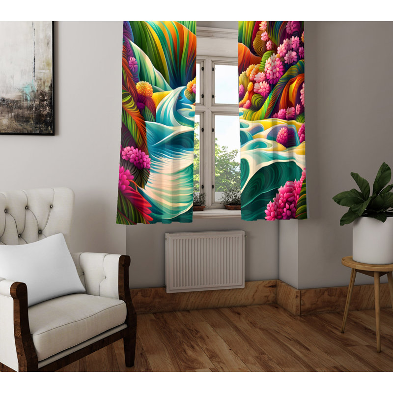 Paire de rideaux semi-transparents Destani, L 20 po x L 52 po