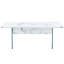 Table basse à plateau relevable avec design blanc. Dessus. Pieds en verre trempé transparent. Vaste espace de rangement. Convient pour le salon et le bureau. Plusieurs options de couleurs. Placage de maison moderne facile à assembler-1475190061
