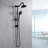 6 Inch Rain Shower Head And Handheld Shower, Matte Black, 2.5 Gpm Flow Rate, Adjustable Slide Bar, Corrosion , Easy Installation With Handheld, Black Wall Mounted Gpm, Arm Included-121320275