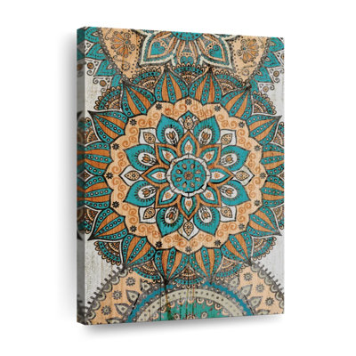 Symbole boho mandala sur toile