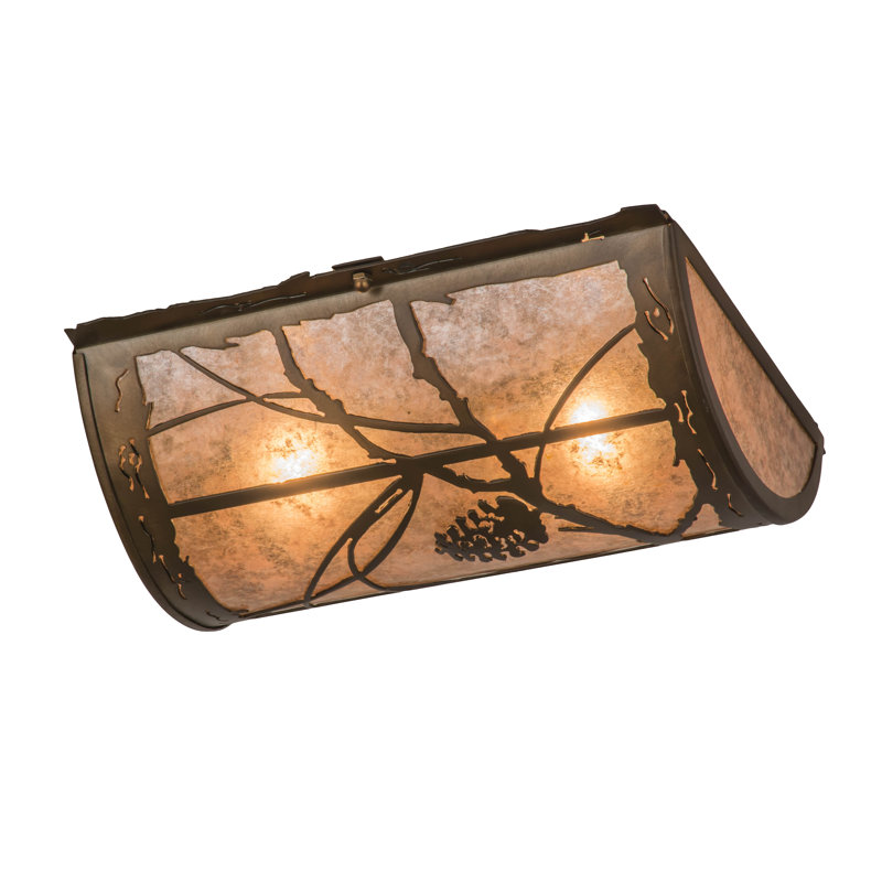 Plafonnier encastré géométrique 12 po 2 lumières unique
