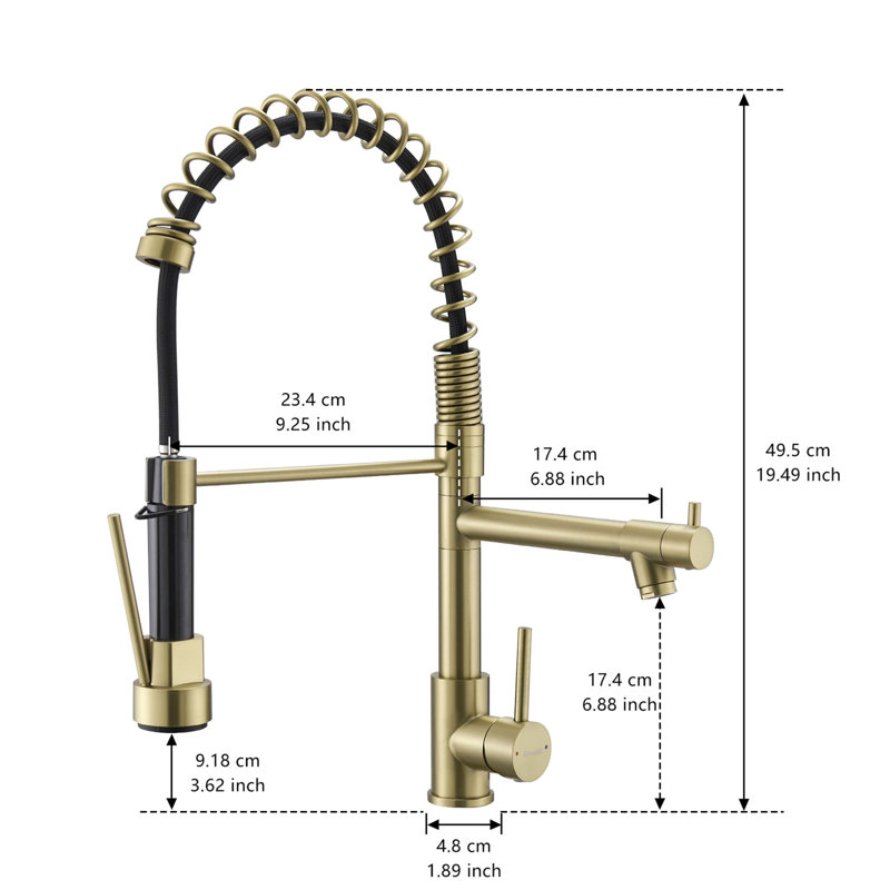 Single Hole Pull Down Kitchen Faucet With Pot Filler Single Handle Kitchen Sink Faucets Spring Stainless Steel Kitchen Basin Taps