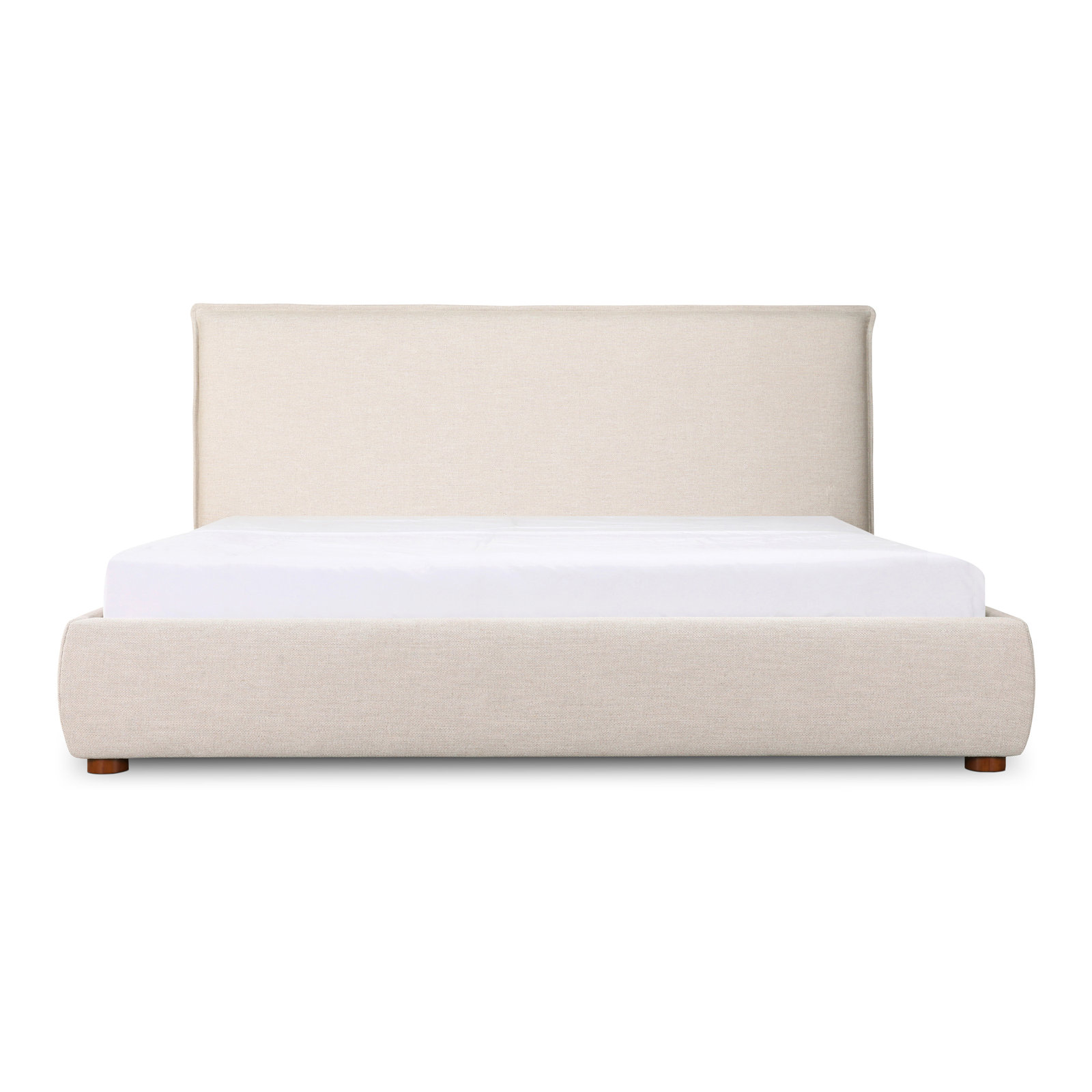 Timothy Upholstered Low Profile Platform Bed, Queen, Wheat Basketweave, 45.5