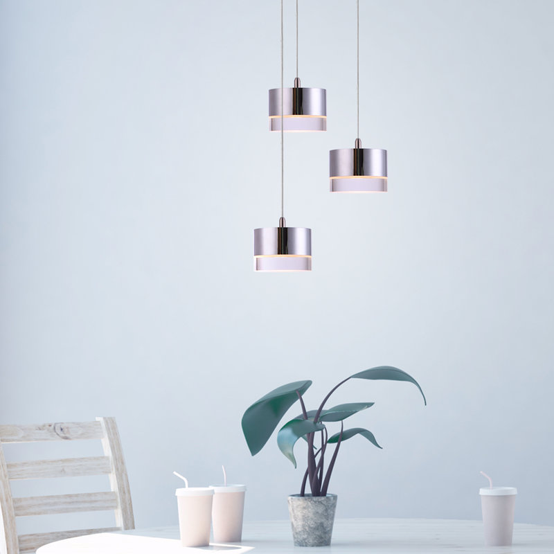 Barnsdall 3 - Light Cluster Pendant, Chrome