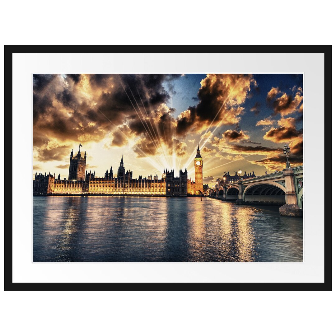 Gerahmtes Poster Big Ben am Abend