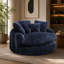 Fauteuil de 55 po en mousse de polyester, chaise ronde surdimensionnée avec coussins-744282242