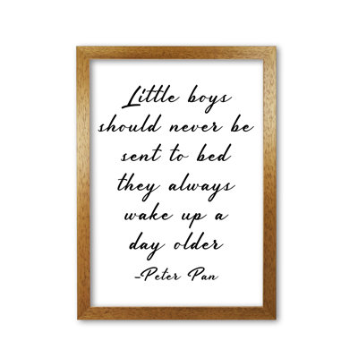 Little Boys Peter Pan Quote - Print