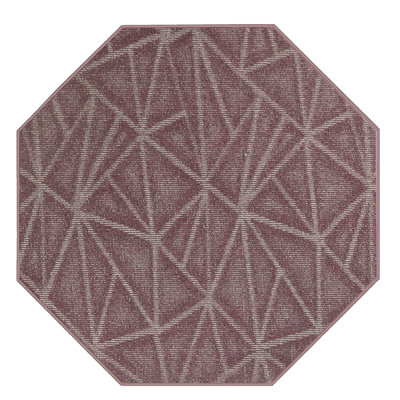 Tapis mauve à motif géométrique Dicus