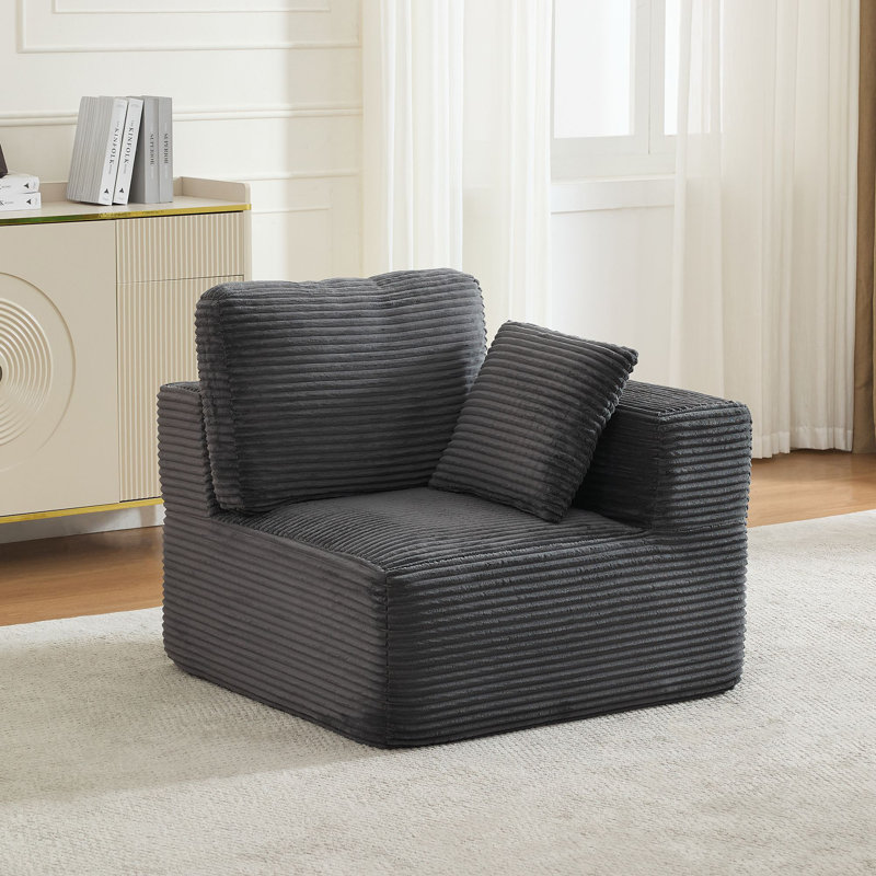 Fauteuil d'appoint Acuna, Gris ardoise