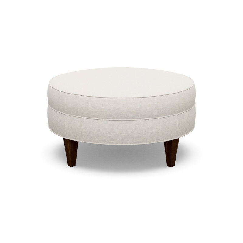 Ottoman Shop Round Ottoman, 9637-49, Walnut