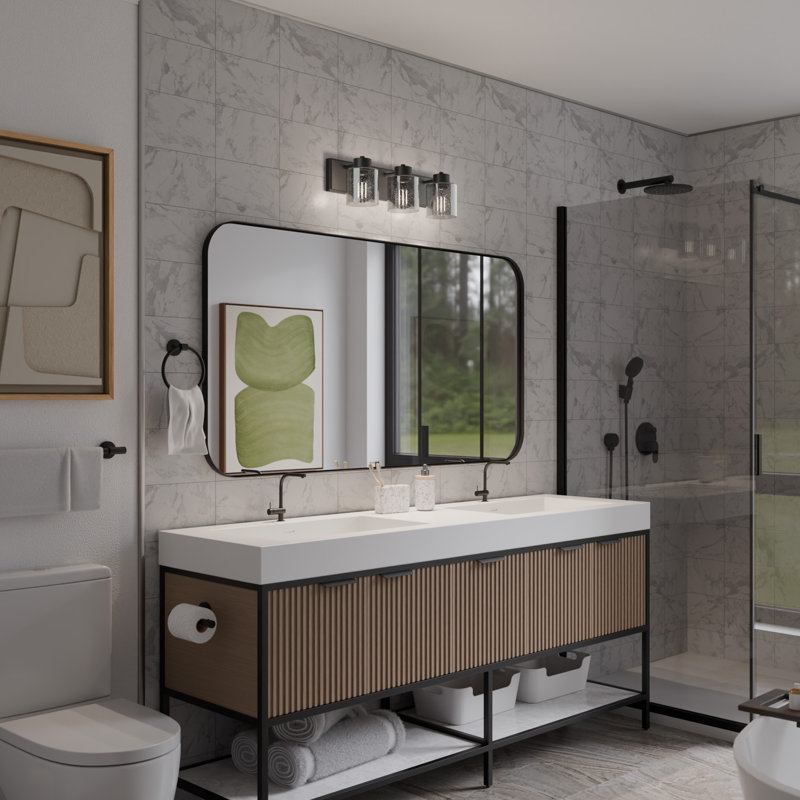 4-Piece Matte Black Bath Set