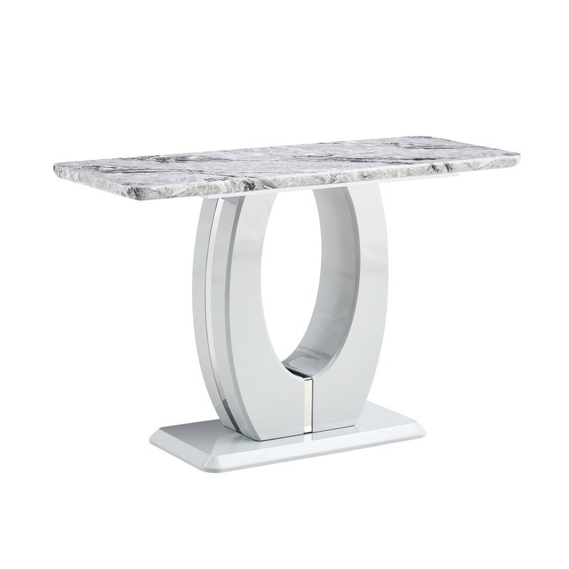 Table de bar moderne de comptoir grise pour le balcon de la maison d'entrée - 47,2 po x 18 po x 29,5 po. Convient à la chambre à coucher, au chevet, au bureau, à la salle de bain.