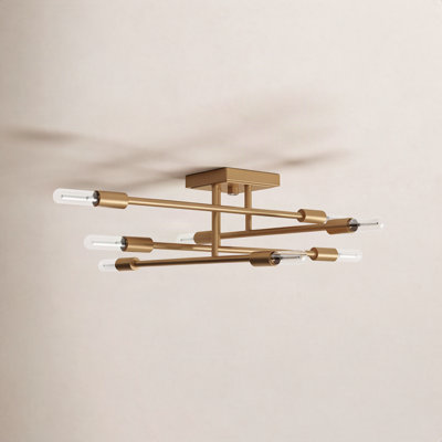 Jordy 8-Light Steel Sputnik Semi Flush Mount