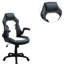 Chaise de bureau Araceli noir et blanc, hauteur réglable, dossier pour une décoration élégante