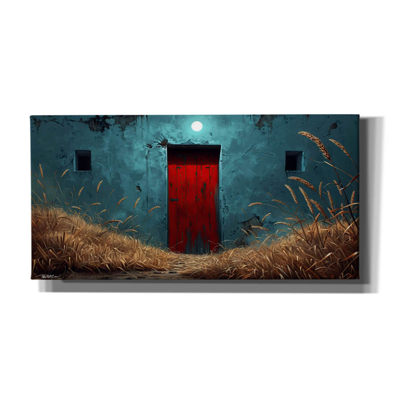 Art mural sur toile Winston Porter «The Red Door» par Momart, H 30 po x l 60 po x P 1,5 po