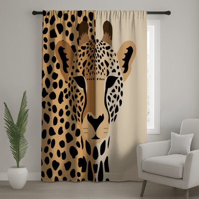 Rideaux de fenêtre Cheetah Illustration Art