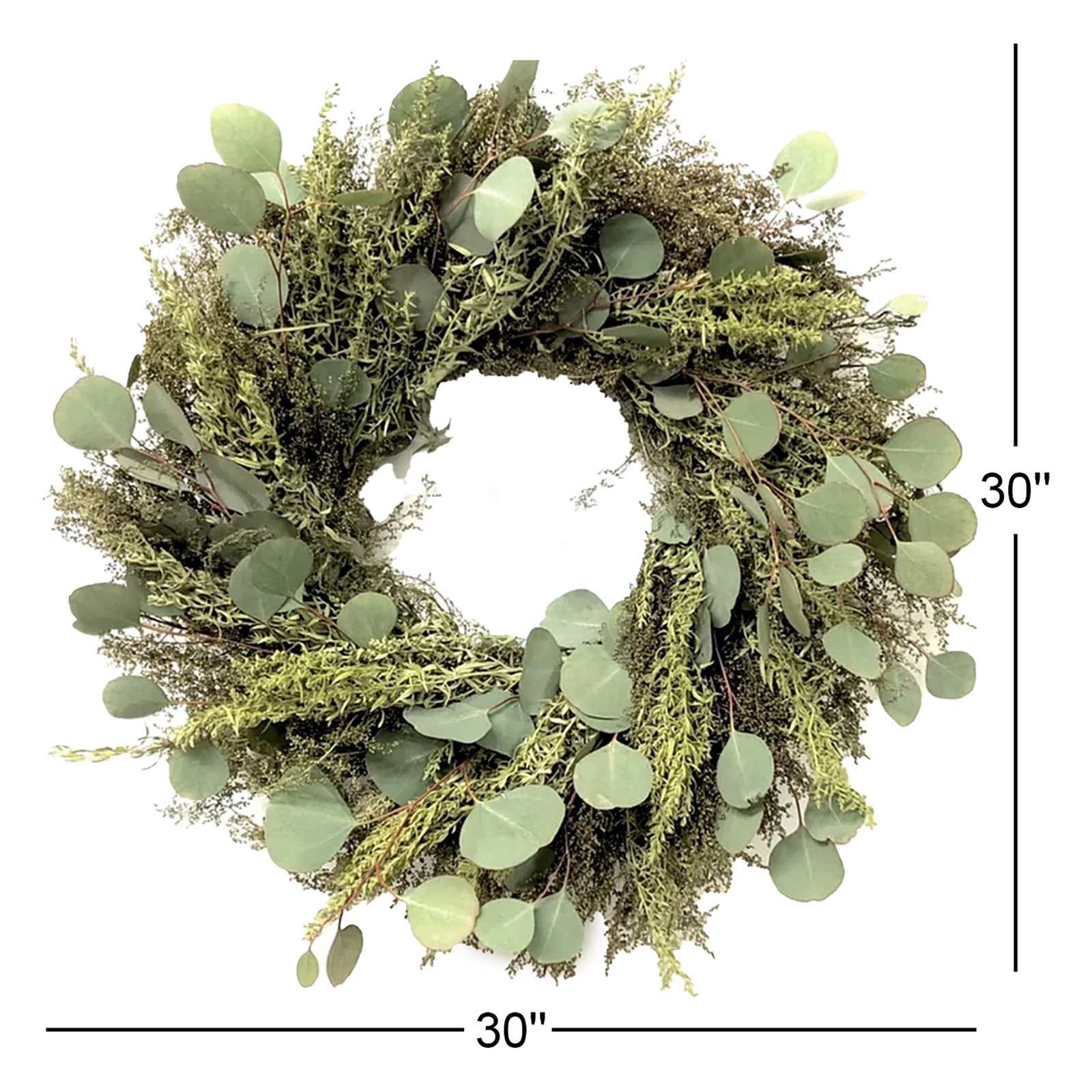 Dried Sylvan Glade Floral Spring Wreath, 30" H x 30" W x 6" D