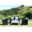 Faro Black 4 Seater Conversation Set