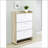 White 3-Tier Engineered Wood Shoe Cabinet-27802333