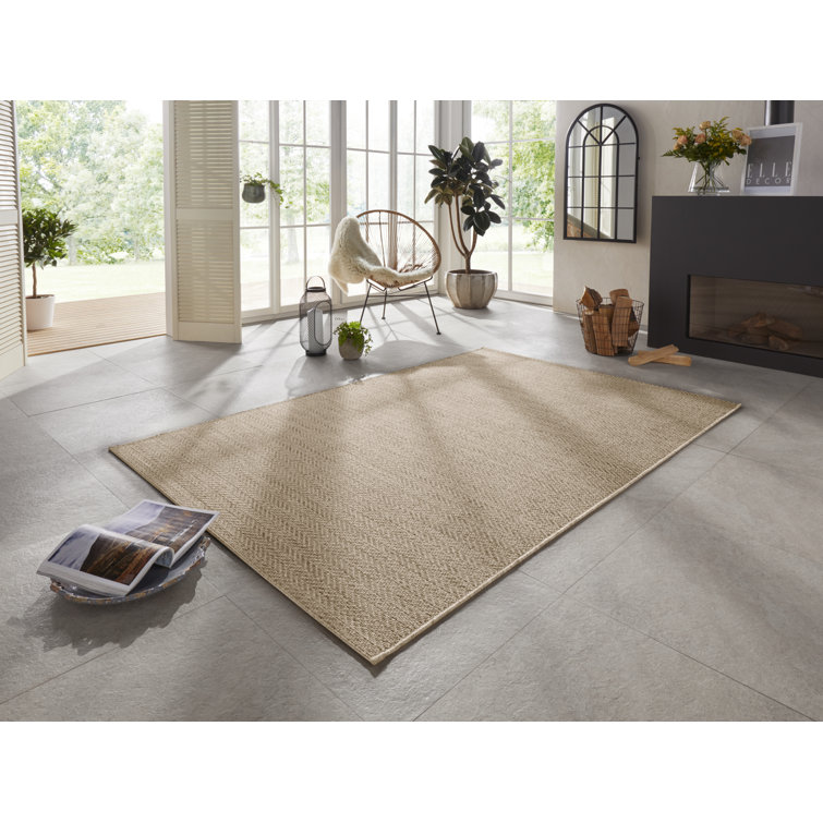 Caen Flatweave Natural Brown Indoor/Outdoor Rug