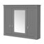 Armoire de salle de bain murale avec miroir, armoire à pharmacie murale avec 5 tablettes