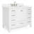 Cambridge 43 In. W X 22 In. D X 36 In. H Vanity With Quartz Vanity Top In White With Basin-315604638