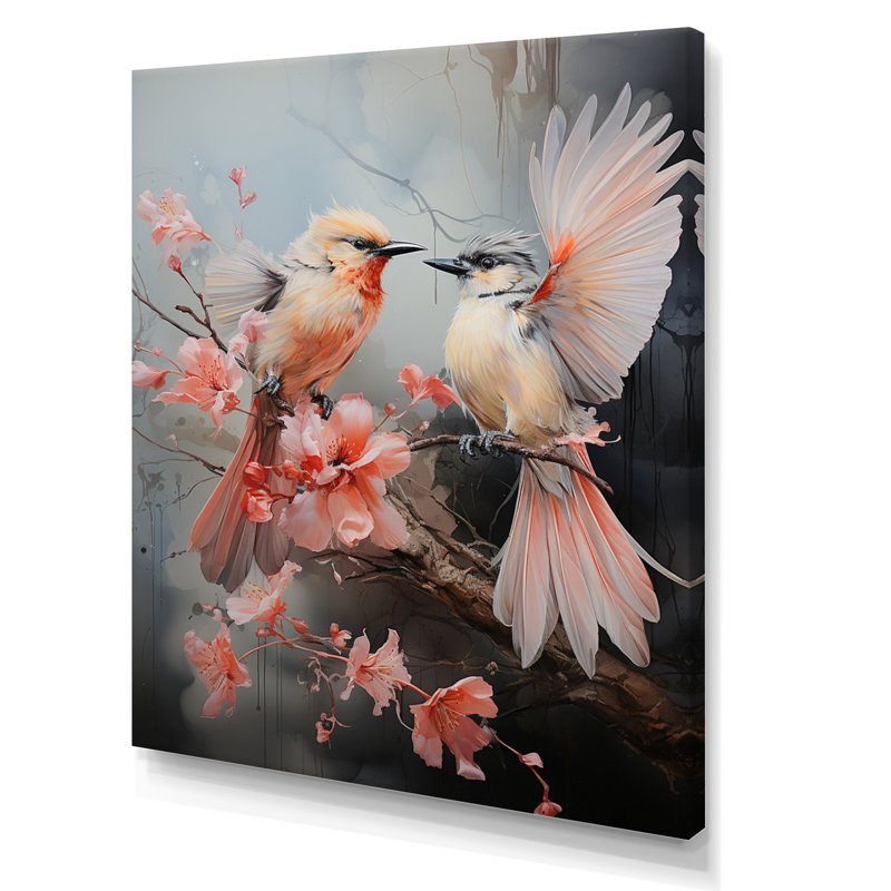Reproduction d'art mural oiseau, H 20 po x l 12 po x P 1 po, Toile tendue
