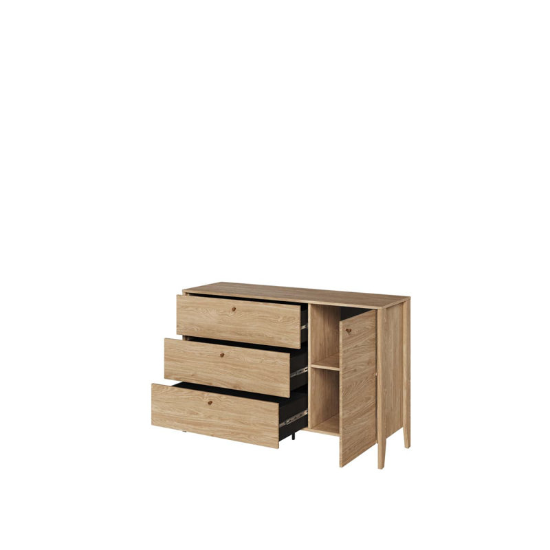 Holger 136cm W 3 - Drawer Chest of Drawers