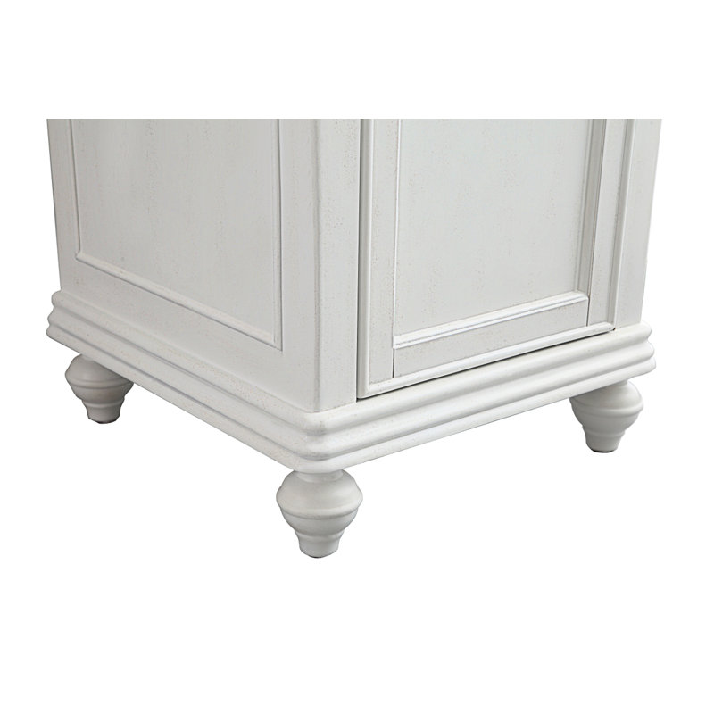 Otto 19'' Single Bathroom Vanity with Top, Antique White, Ivory White